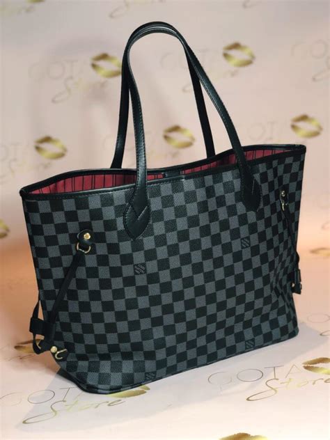 lv tote bag neverfull black